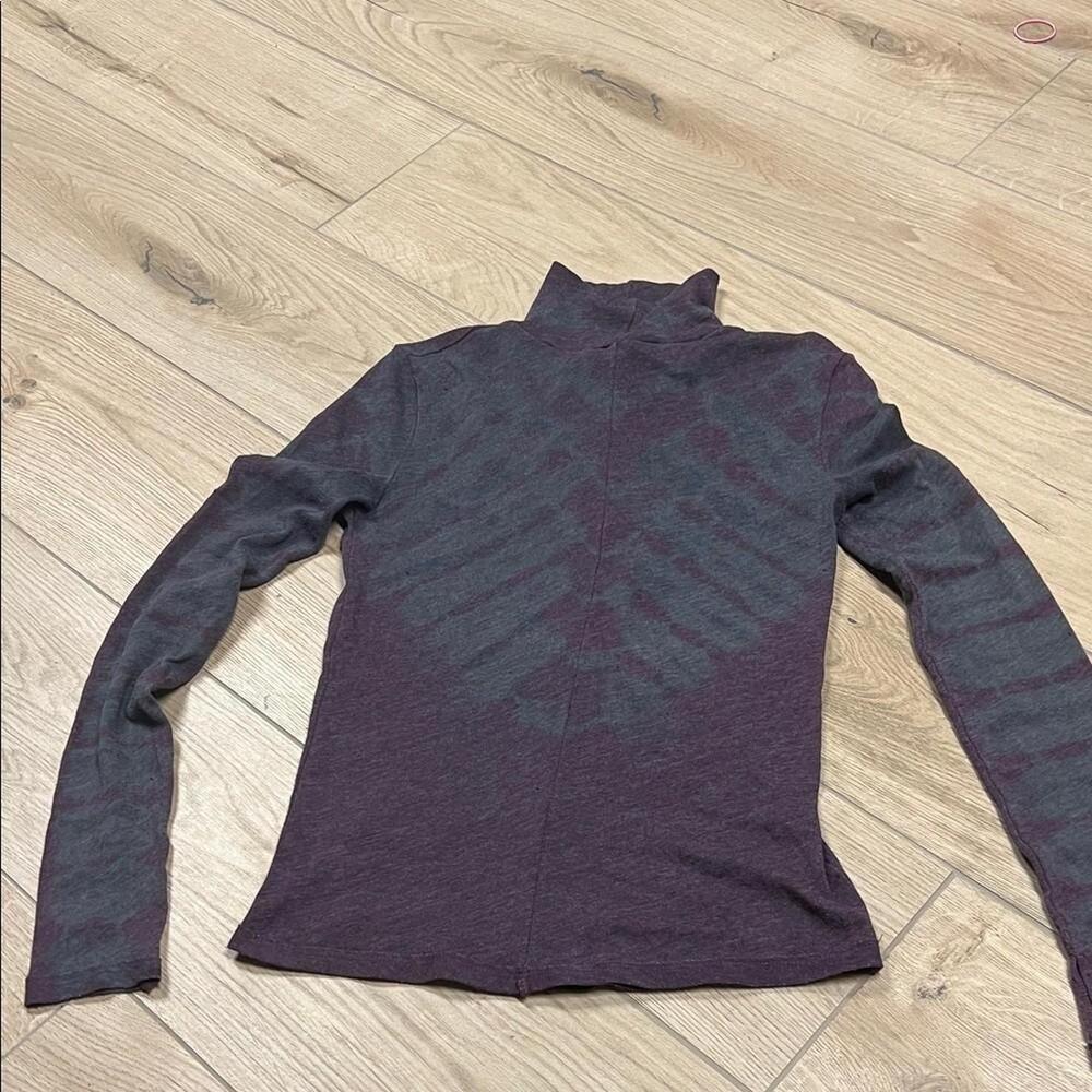 Free People Purple and Gray Turtleneck Sweater